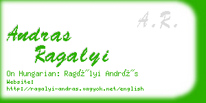 andras ragalyi business card